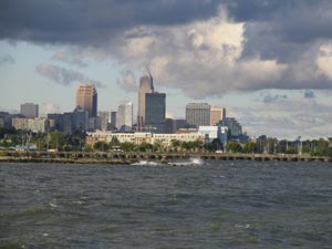 Cleveland skyline view from Dike 14